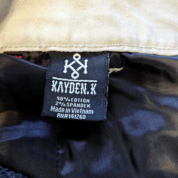 Kayden. K Denim Light Gray Reinforced Knee Cuffed Cotton Joggers Men's Size 34 - Picture 3 of 8